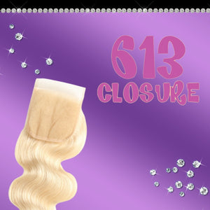 Transparent 4x4 613 Bodywave Closure